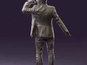 man singing in microphone 0624 3D Model