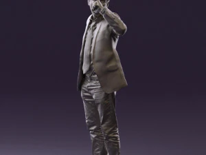 man singing in microphone 0624 3D Model