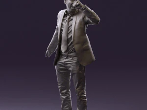 man singing in microphone 0624 3D Model