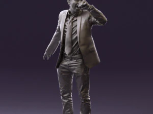 man singing in microphone 0624 3D Model