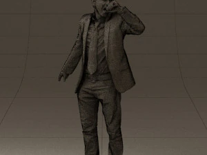 man singing in microphone 0624 3D Model