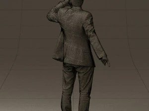 man singing in microphone 0624 3D Model