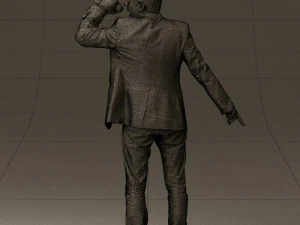 man singing in microphone 0624 3D Model