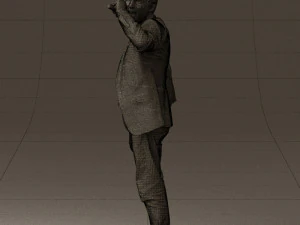 man singing in microphone 0624 3D Model