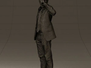 man singing in microphone 0624 3D Model