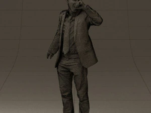 man singing in microphone 0624 3D Model