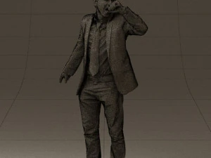 man singing in microphone 0624 3D Model
