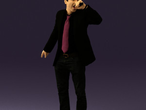 man singing in microphone 0624 3d print ready Modelo de impresión 3D