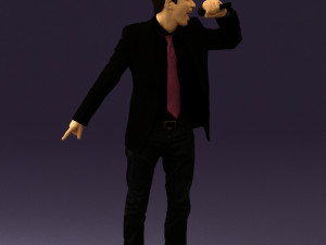 man singing in microphone 0624 3d print ready 3D Druckmodell