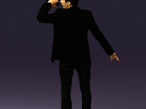 man singing in microphone 0624 3d print ready 3D Druckmodell