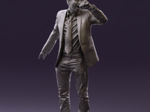 man singing in microphone 0624 3d print ready 3D Druckmodell