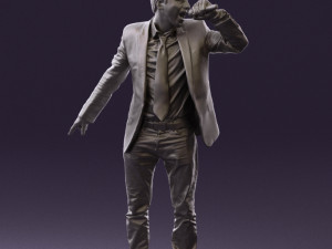 man singing in microphone 0624 3d print ready 3D Druckmodell