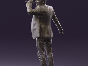 man singing in microphone 0624 3d print ready 3D Druckmodell