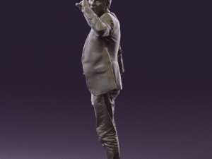 man singing in microphone 0624 3d print ready 3D Druckmodell