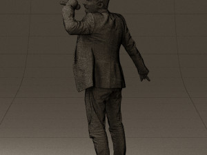 man singing in microphone 0624 3d print ready 3D Druckmodell
