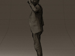 man singing in microphone 0624 3d print ready 3D Druckmodell