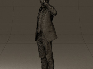 man singing in microphone 0624 3d print ready 3D Druckmodell