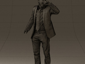 man singing in microphone 0624 3d print ready 3D Druckmodell
