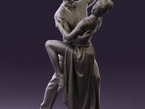 woman and man dancing 0626 3D Model