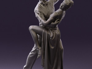 woman and man dancing 0626 3D Model