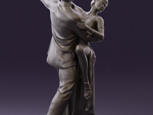 woman and man dancing 0626 3D Model