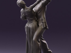 woman and man dancing 0626 3D Model