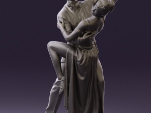woman and man dancing 0626 3D Model