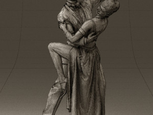 woman and man dancing 0626 3D Model