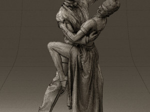 woman and man dancing 0626 3D Model