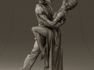 woman and man dancing 0626 3D Model