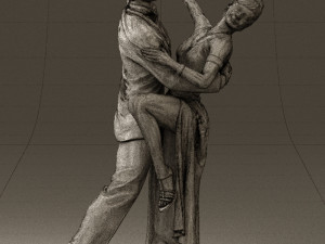 woman and man dancing 0626 3D Model