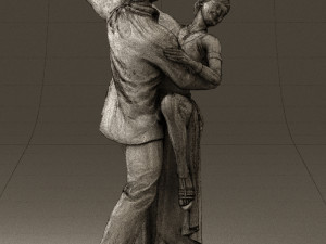 woman and man dancing 0626 3D Model