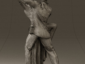 woman and man dancing 0626 3D Model