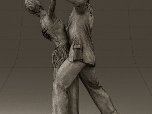 woman and man dancing 0626 3D Model