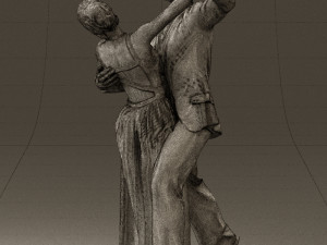 woman and man dancing 0626 3D Model