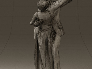 woman and man dancing 0626 3D Model