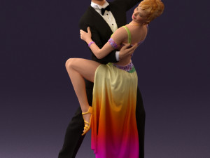 woman and man dancing 0626 3d print ready 3D Print Model