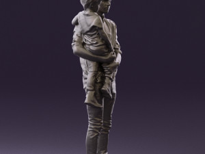 man with kid in the arms 0626 3d print ready 3D Print Model