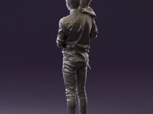 Mann mit Kind im Arm 0626 3D-Druck bereit 3D Druckmodell