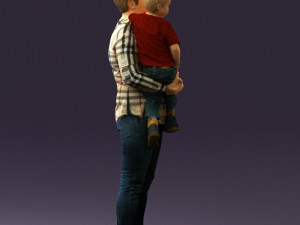 woman with kid in the arms 0627 3d print ready Modelo de impresión 3D