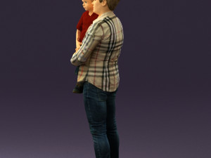 woman with kid in the arms 0627 3d print ready Modelo de impresión 3D
