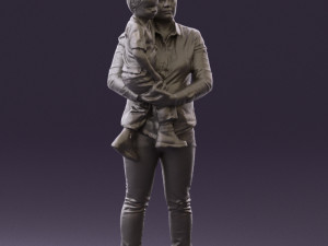 woman with kid in the arms 0627 3d print ready Modelo de impresión 3D