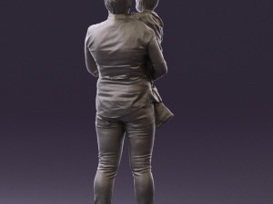 woman with kid in the arms 0627 3d print ready Modelo de impresión 3D