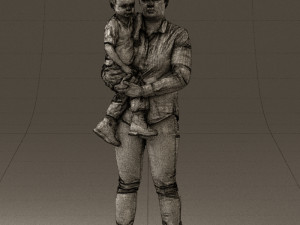 woman with kid in the arms 0627 3d print ready Modelo de impresión 3D