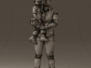 woman with kid in the arms 0627 3d print ready Modelo de impresión 3D