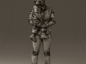 woman with kid in the arms 0627 3d print ready Modelo de impresión 3D