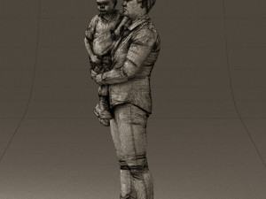 woman with kid in the arms 0627 3d print ready Modelo de impresión 3D