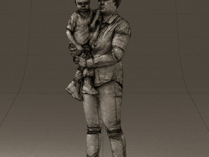 woman with kid in the arms 0627 3d print ready Modelo de impresión 3D