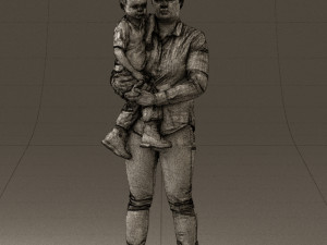 woman with kid in the arms 0627 3d print ready Modelo de impresión 3D