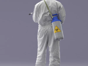 000342 Disinfector in Protective Suit 0329 3dp 3D Print Model